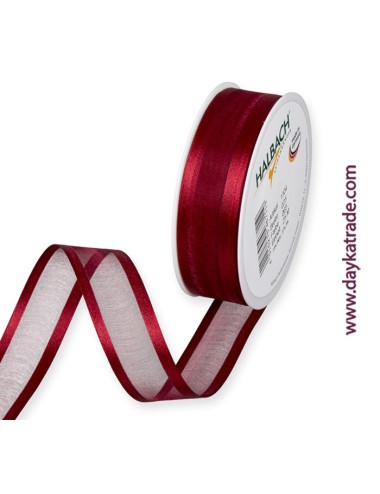 Cinta de organza - rojo vino