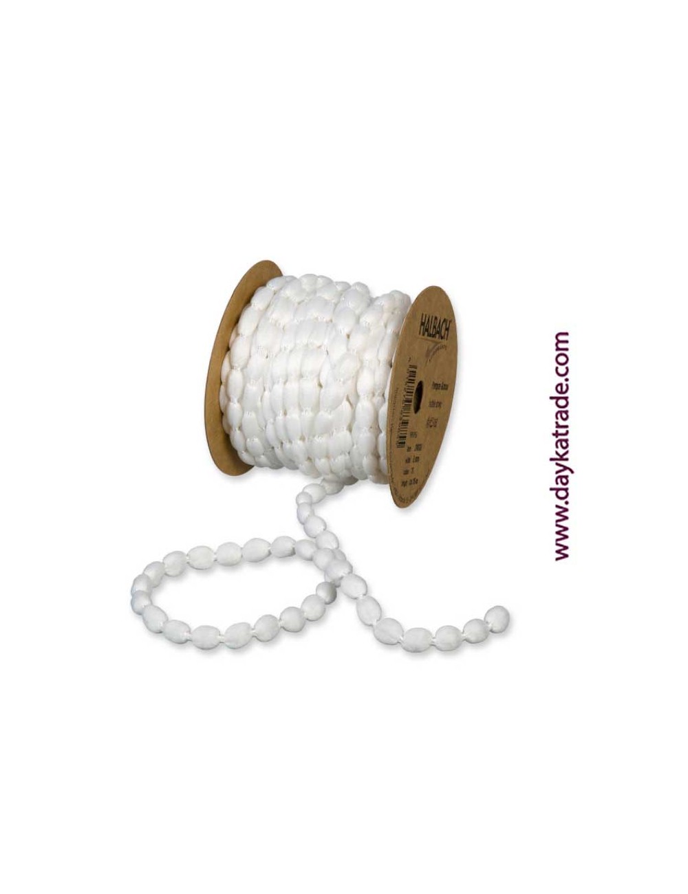 Cinta pompón-schnur blanco