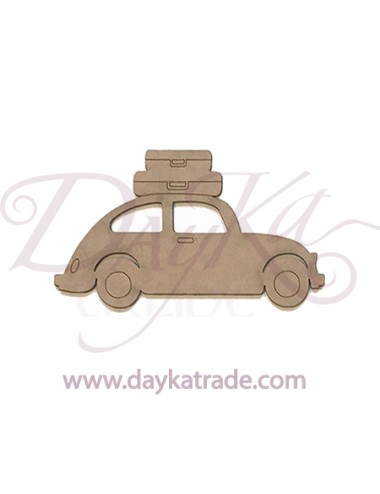 Coche Con maletas de cartón