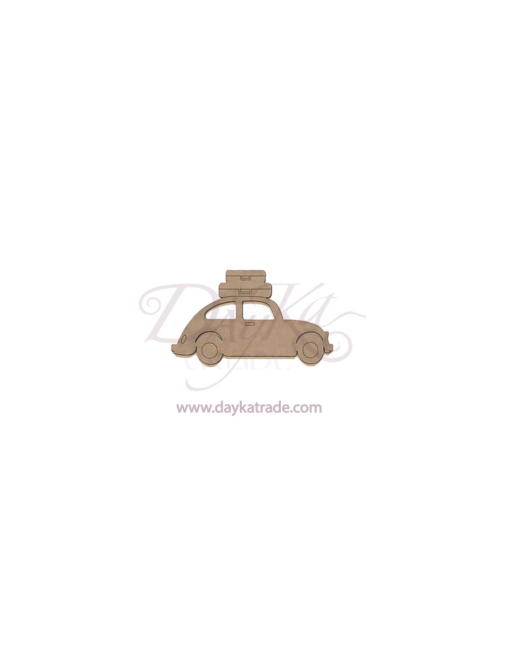Coche Con maletas de cartón