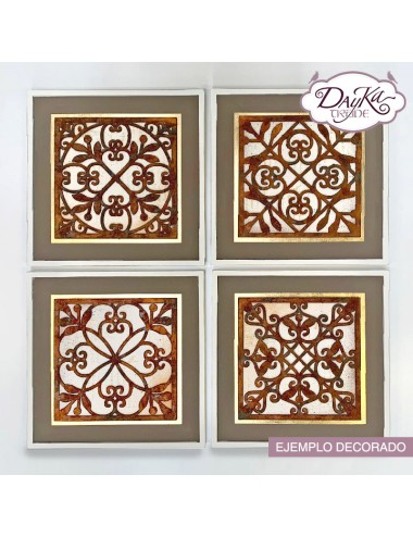 Conjunto 4 cuadros filigrana