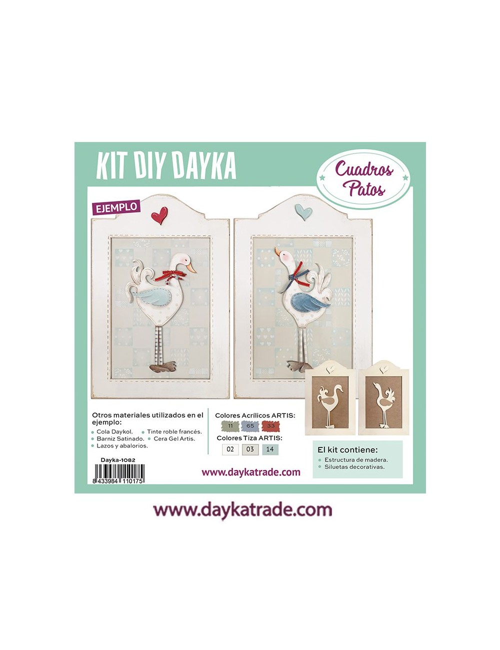 Conjunto de cuadros de patos