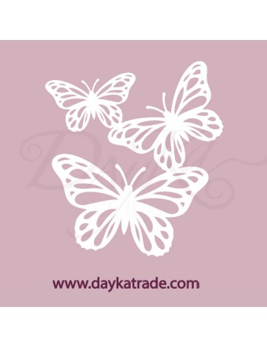 Conjunto mariposas de cartón blanCo