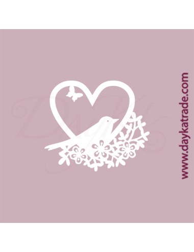 Corazón Con pajarito