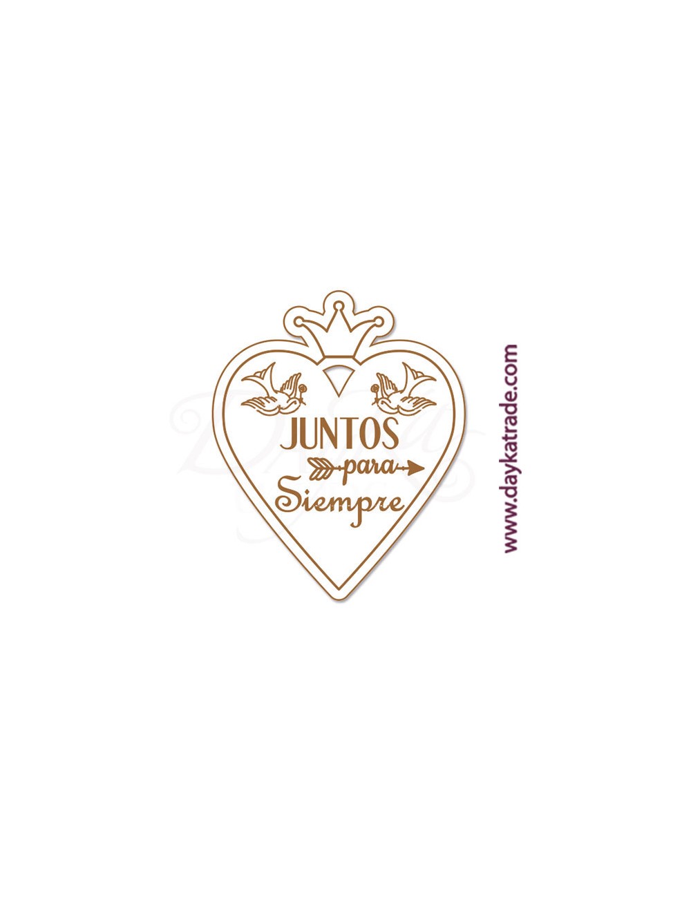 Etiqueta corazón "juntos para siempre"