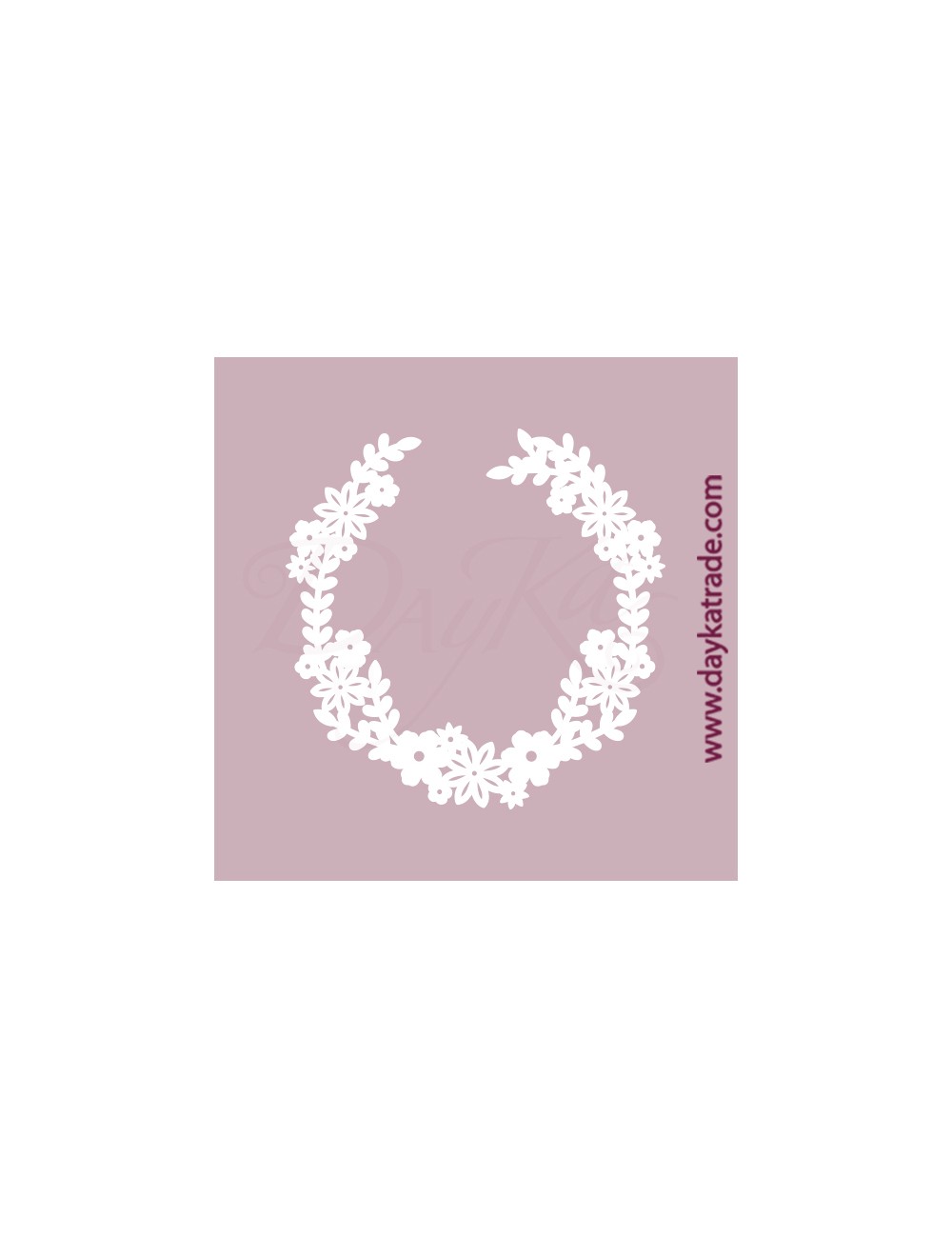 Corona flores de cartón blanCo