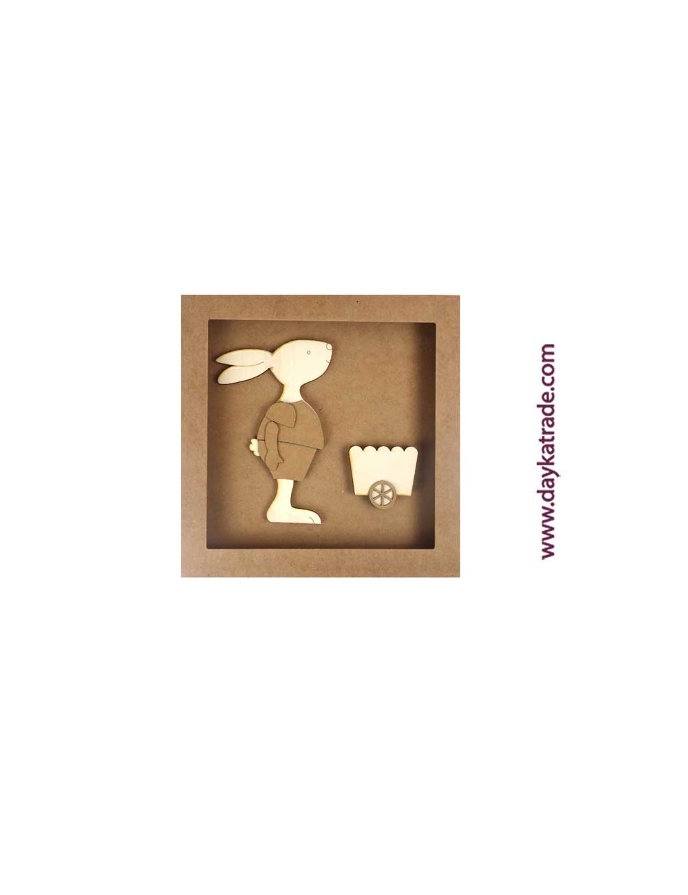 Cuadro conejo con carro