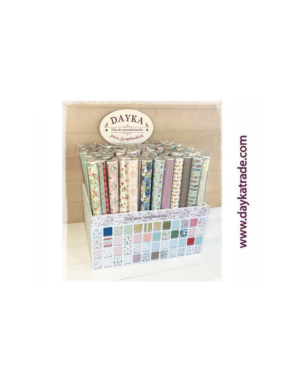 Expositor telas para  scrapbookig  -  modelos dos de cada