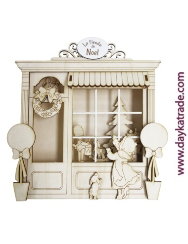 Tienda Noel para montar en madera