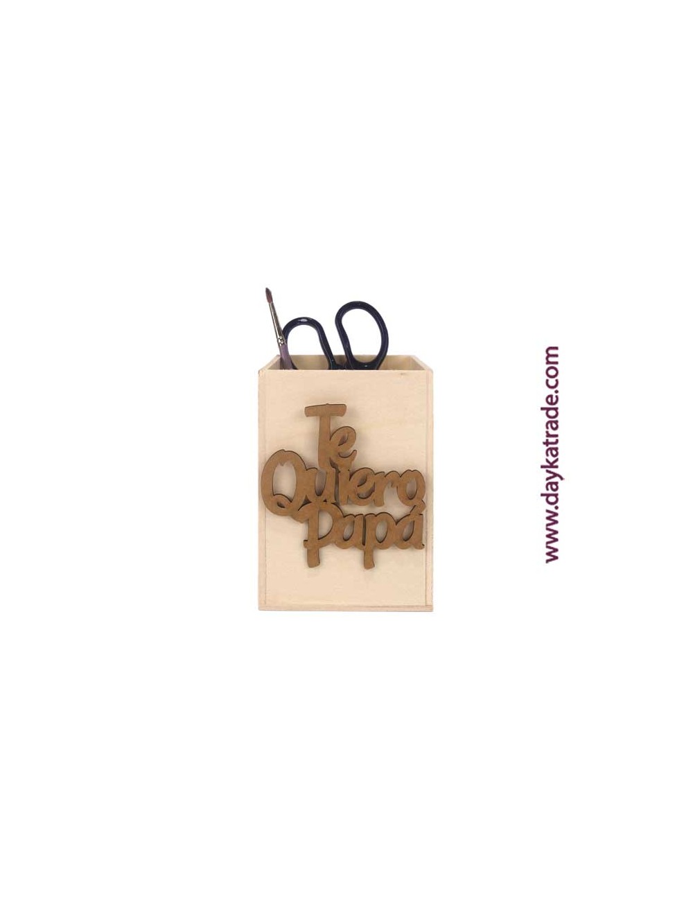 Cubilete porta lapices "te quiero papá"