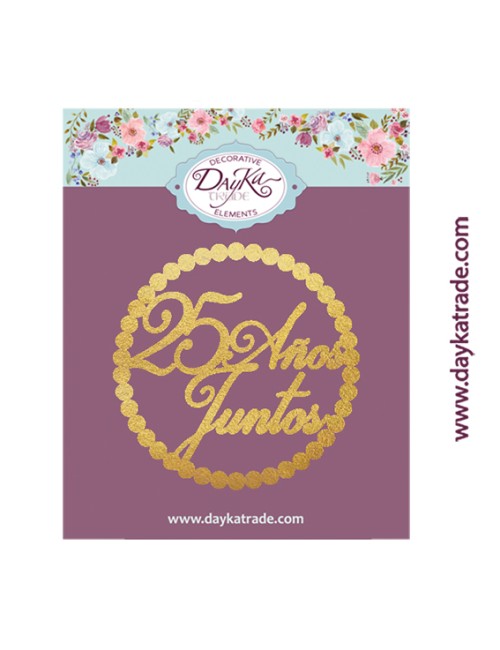 Deco dorado aniversario "25 años"