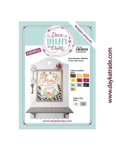 Estantería con prediseñado y siluetas alicia