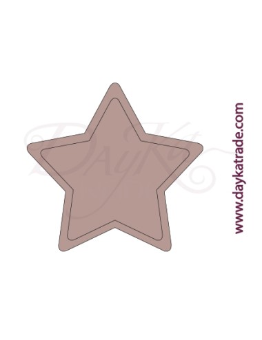 Etiqueta estrella de cartón