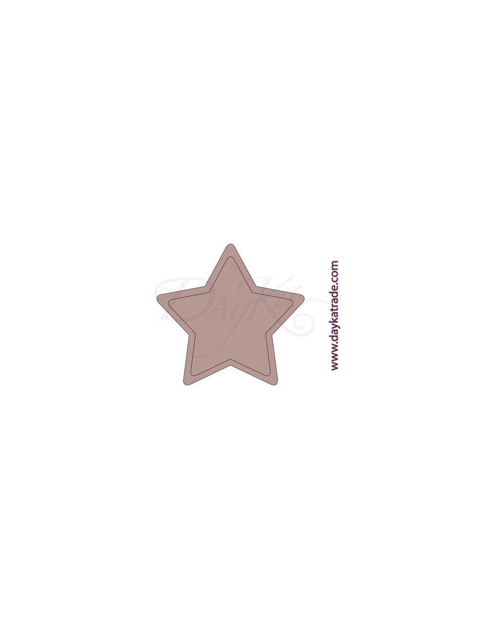 Etiqueta estrella de cartón