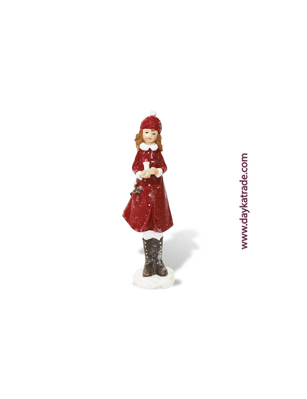 Figura niña abrigo rojo