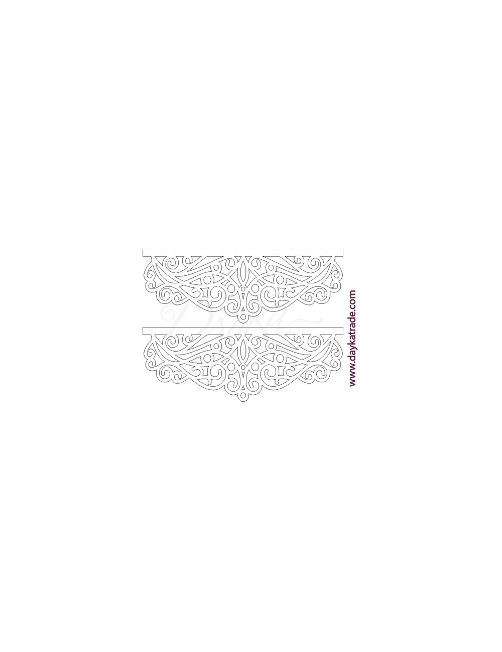 Filigrana set de 2 de cartón blanco