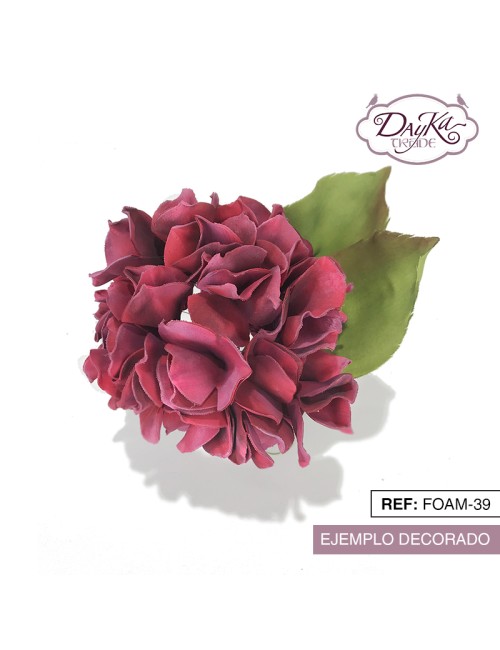 Flor de foamiran hortensia gigante - roja