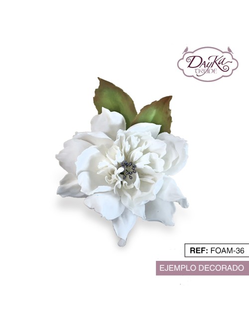 Flor de foamiran tropical blanca