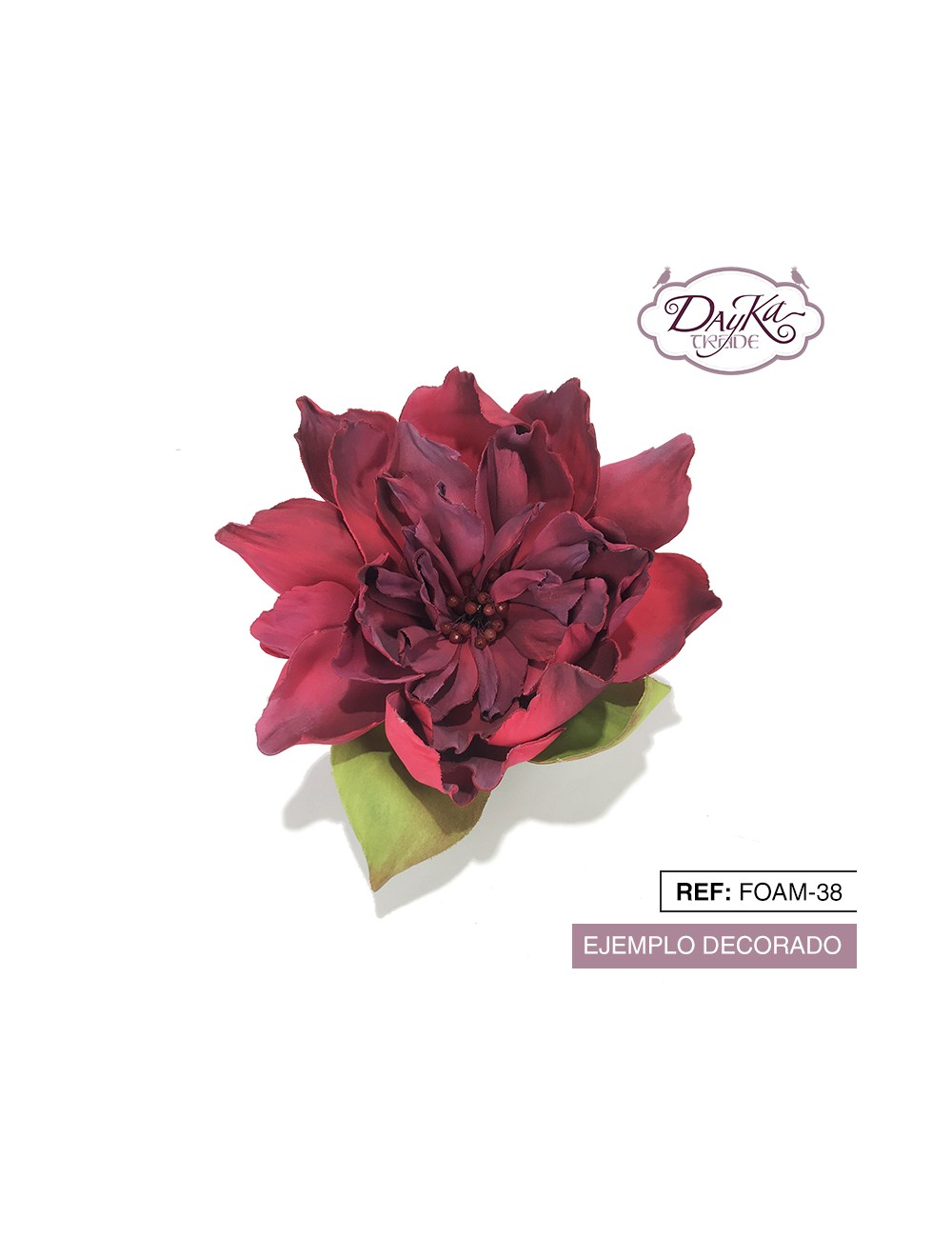 Flor de foamiran tropical roja