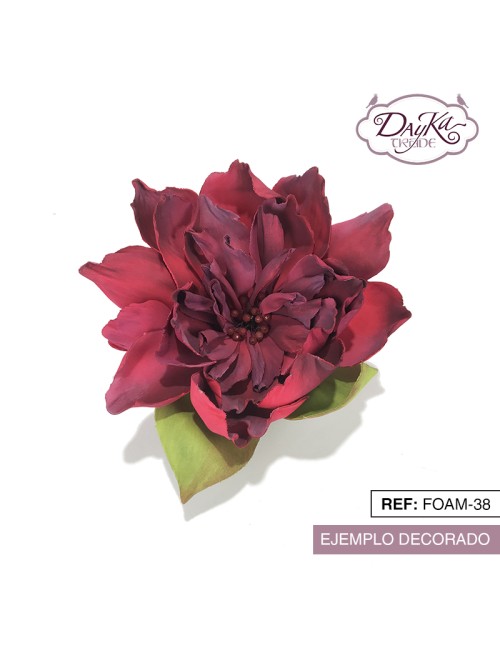 Flor de foamiran tropical roja