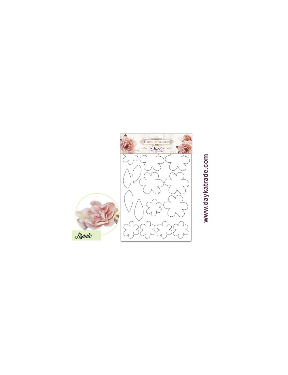 Flores de foamiran lisanto blanco