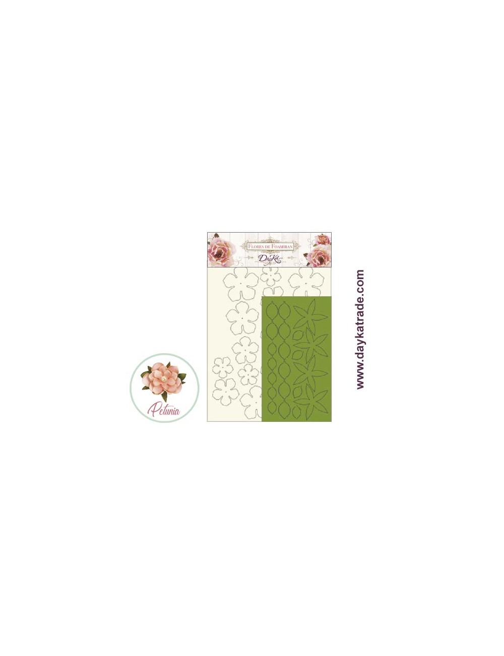 Flores de foamiran petunia beige