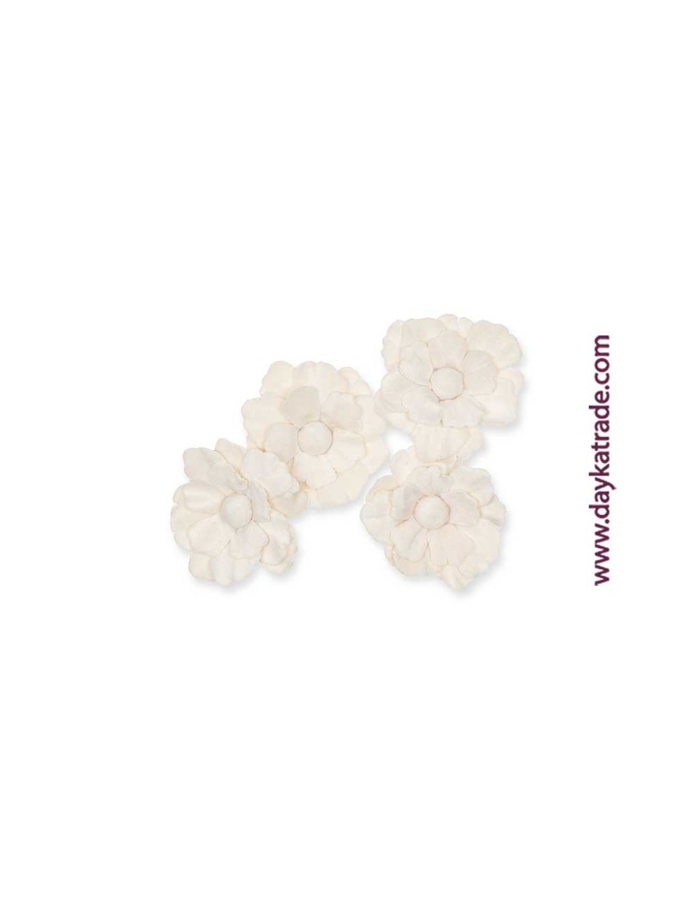 Flores tela blanco roto