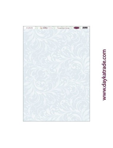 Fondo filigranas azul claro - tela para scrap y cartonaje? 32×70 cm - colección "Bendiciones"