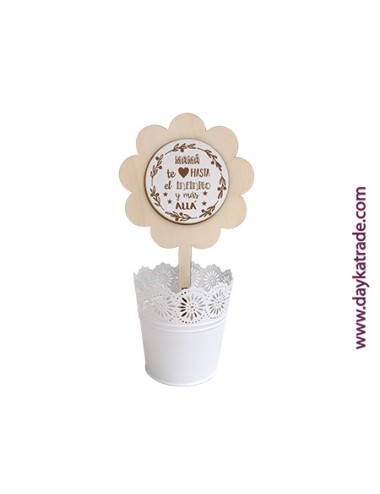Flor con macetero mamá