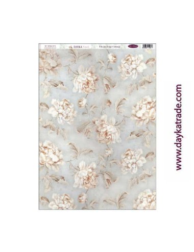 Fondo flores - tela para scrap y cartonaje? 32×70 cm