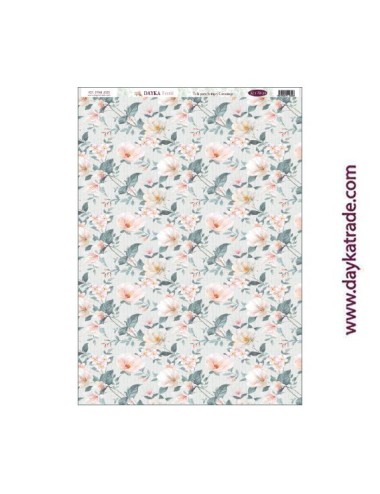 Fondo flores - tela para scrap y cartonaje? 32×70 cm
