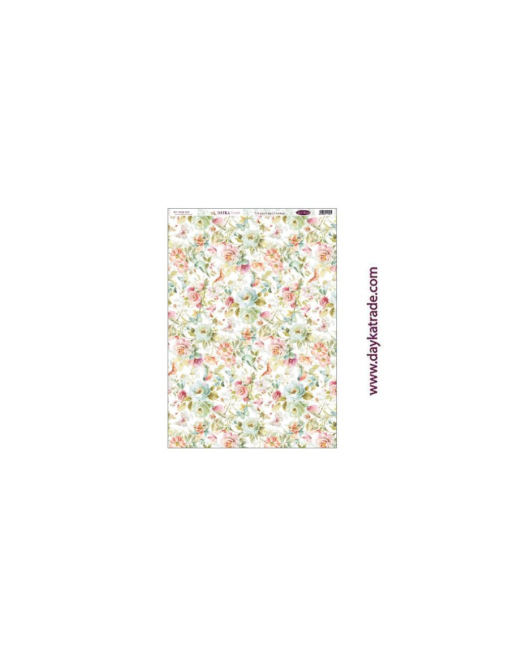 Fondo flores mariposas - tela para scrap y cartonaje? 32×70 cm