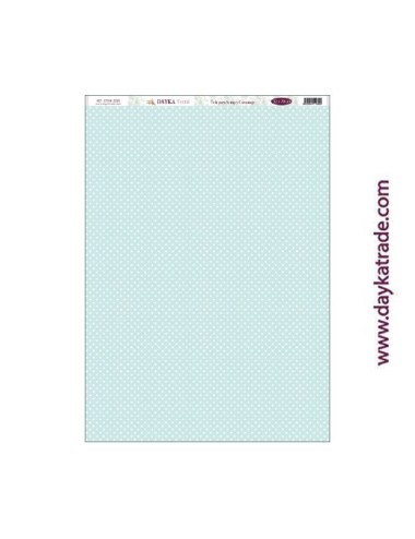 Fondo lunares aguamarina - tela para scrap y cartonaje? 32×70 cm
