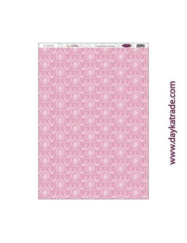 Fondo rosa - tela para scrap y cartonaje? 32×70 cm - colección "Bendiciones"