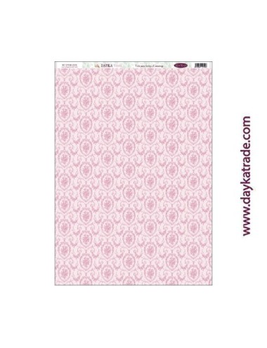 Fondo rosa claro - tela para scrap y cartonaje? 32×70 cm - colección "Bendiciones"