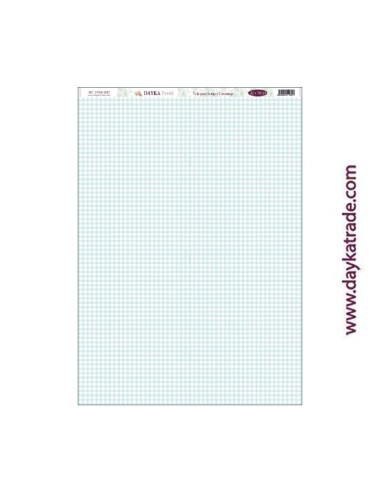Fondo vichy aguamarina - tela para scrap y cartonaje? 32×70 cm