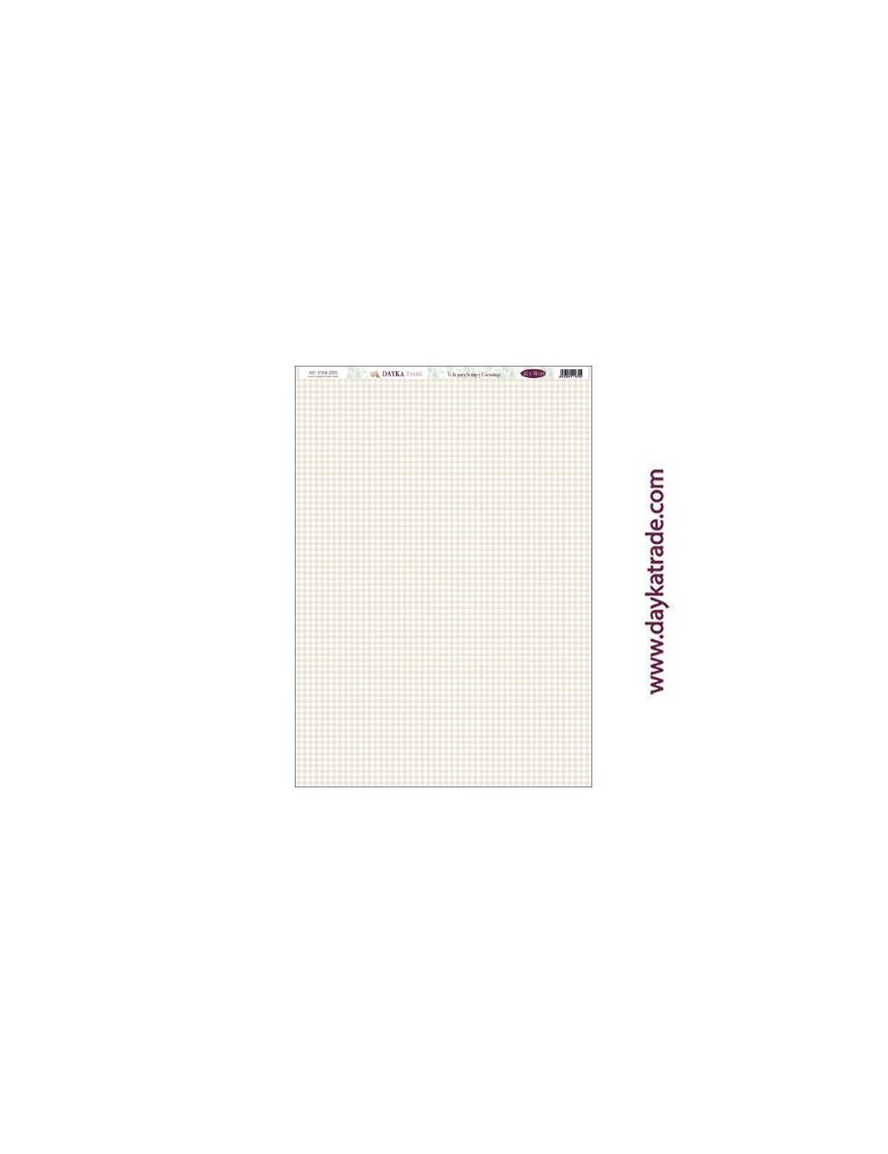 Fondo vichy beige - tela para scrap y cartonaje? 32×70 cm