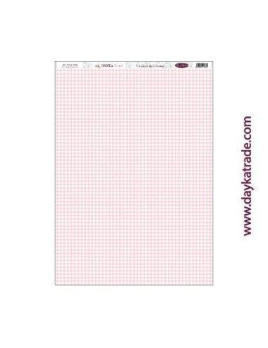 Fondo vichy rosa claro - tela para scrap y cartonaje? 32×70 cm