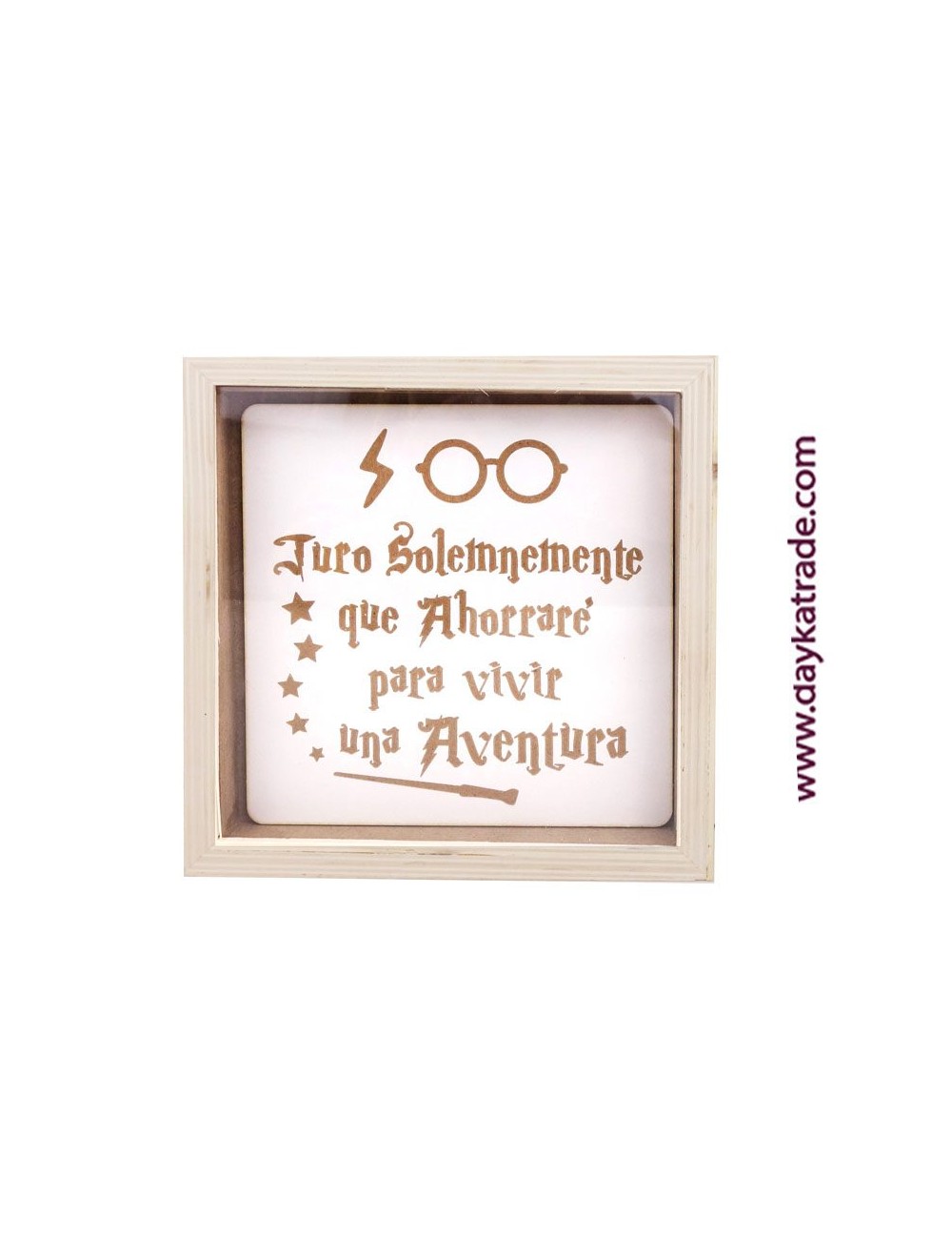 hucha "juro solemnemente que ahorraré para vivir una aventura"