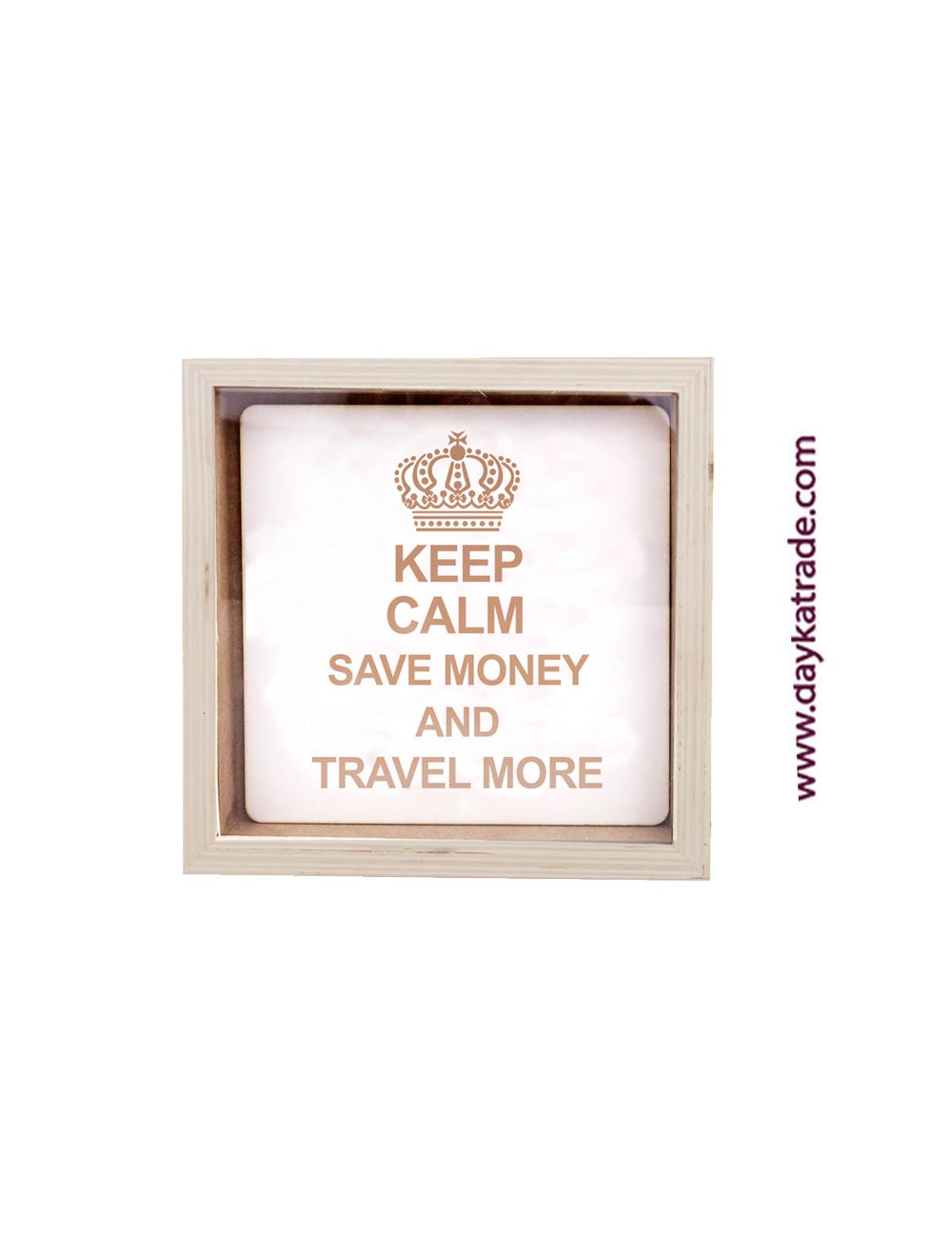 hucha "keep calm save money and travel more"