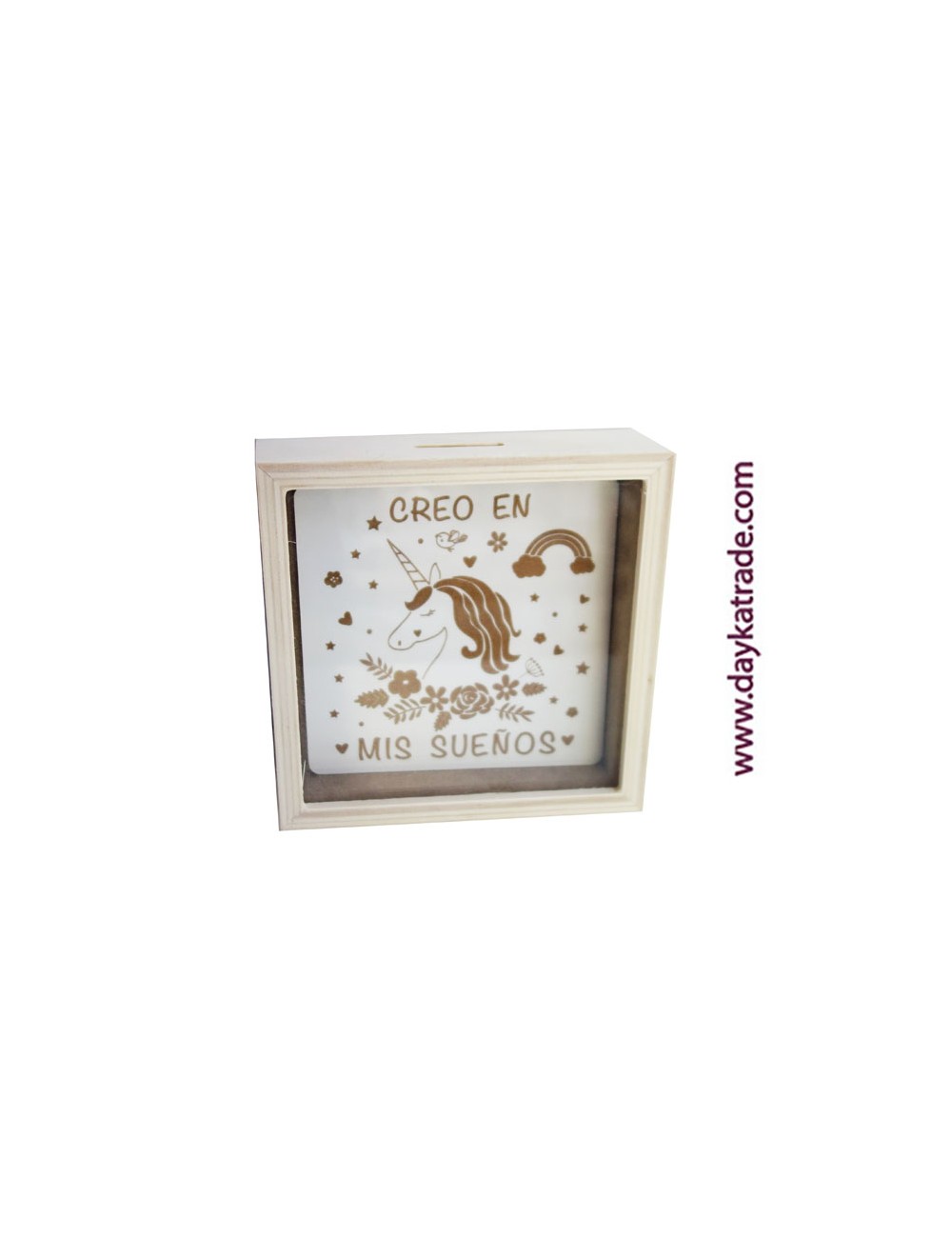hucha "unicornio, creo en mis sueños"