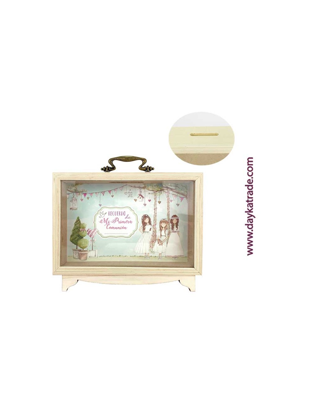hucha rectangular "Mi Primera Comunión niña"