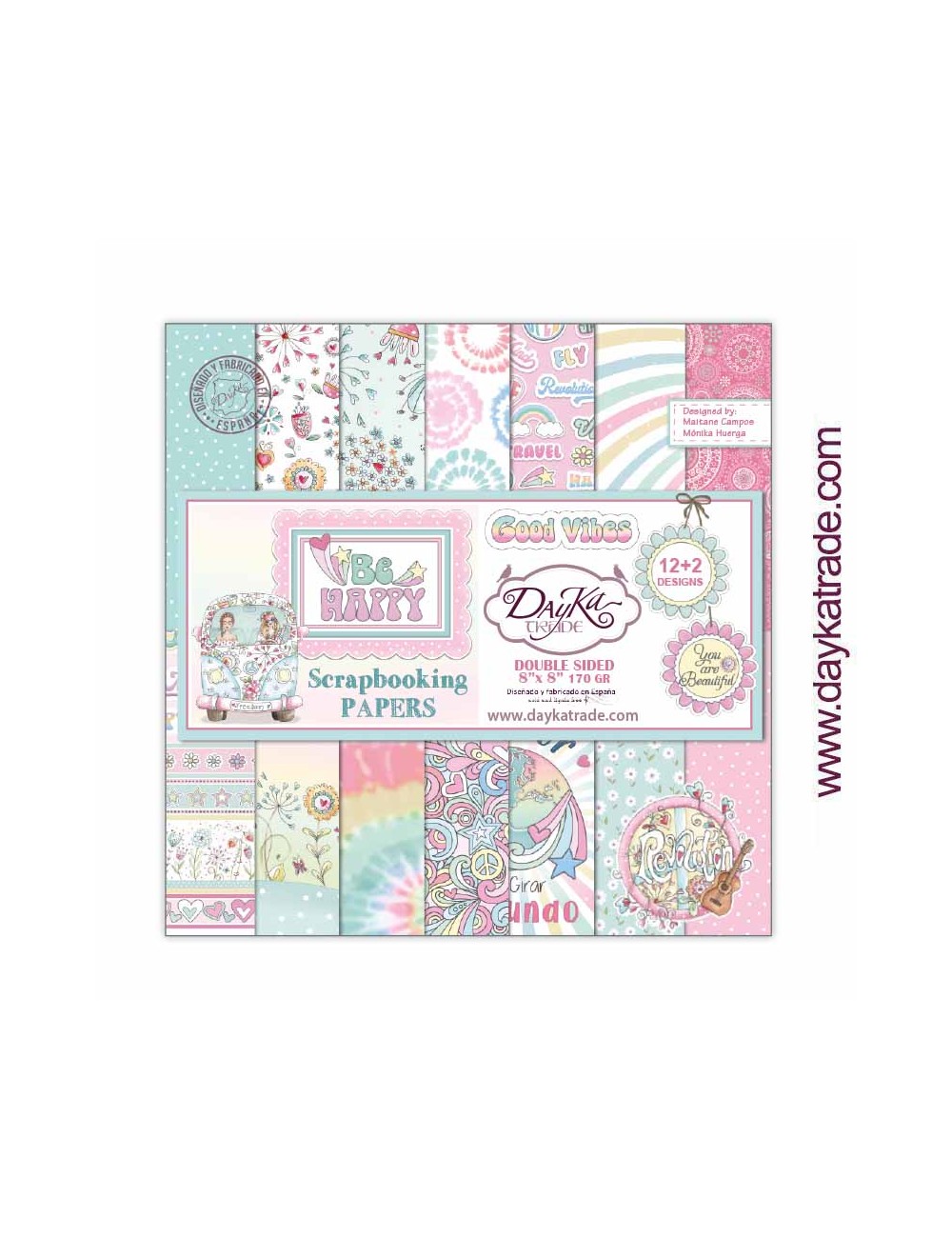 Kit colección scrap "Be Happy" dayka x pulgadas
