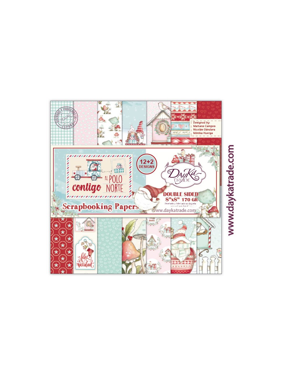 Kit colección scrap "Contigo al Polo Norte" dayka x pulgadas