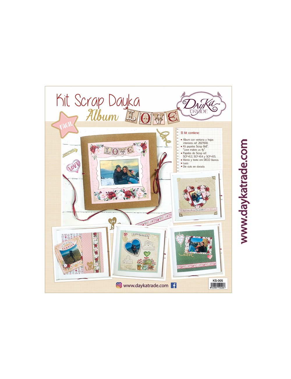 kit album scrapbooking "love"