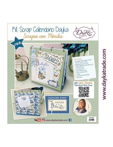 kit calendario 2022 scrapbooking "Nature in Blue"