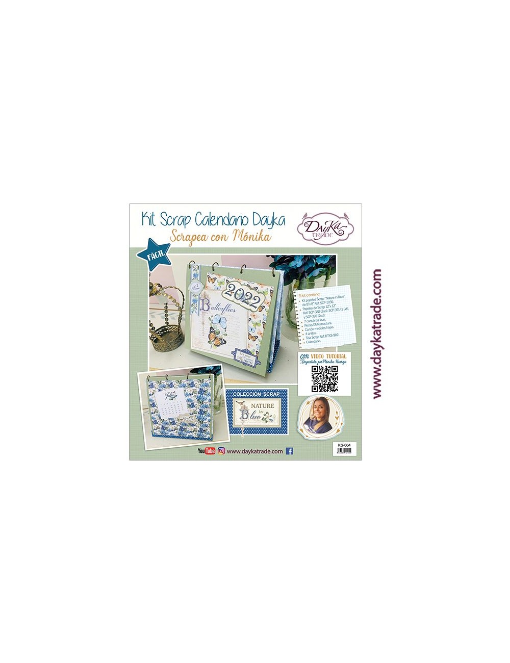 kit calendario 2022 scrapbooking "Nature in Blue"