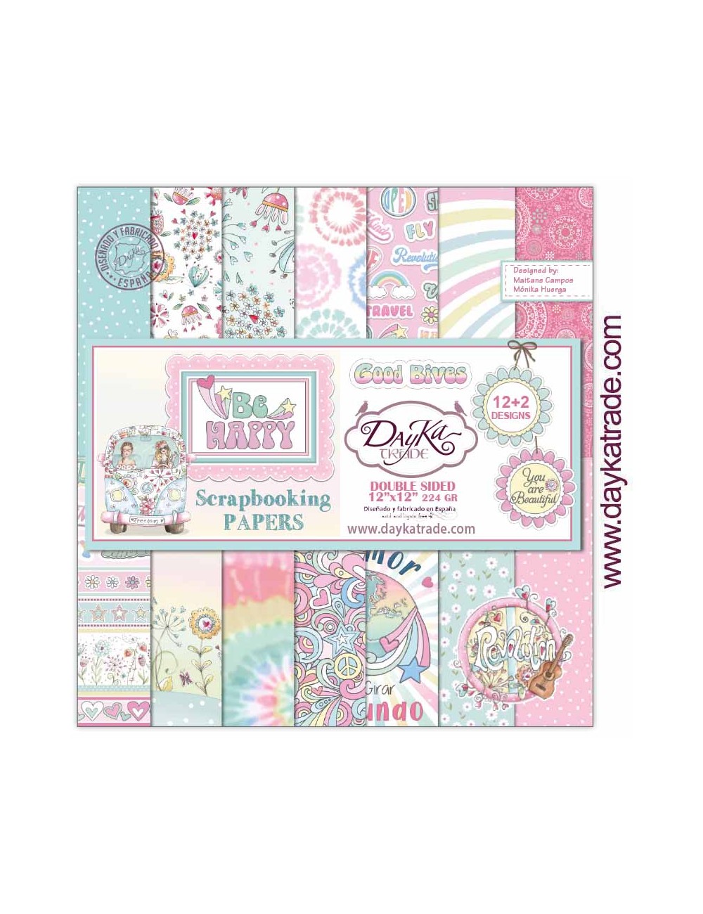 kit colección scrap "Be Happy" 12x12 pulgadas