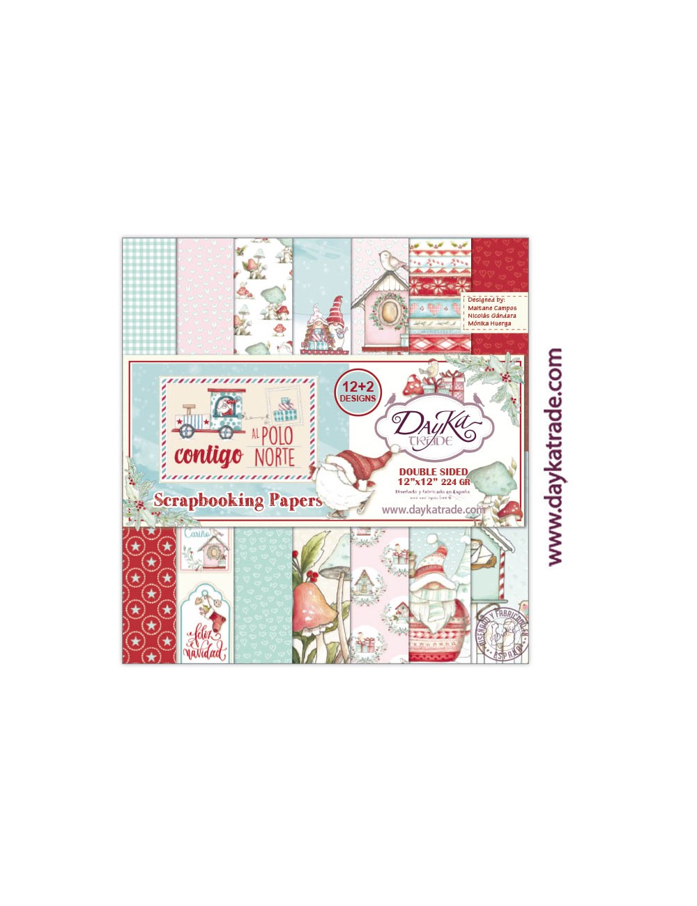 kit colección scrap "Contigo al Polo Norte" 12x12 pulgadas
