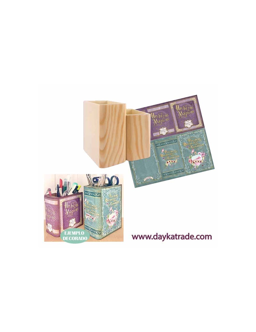 Kit cubilete libro "magia "